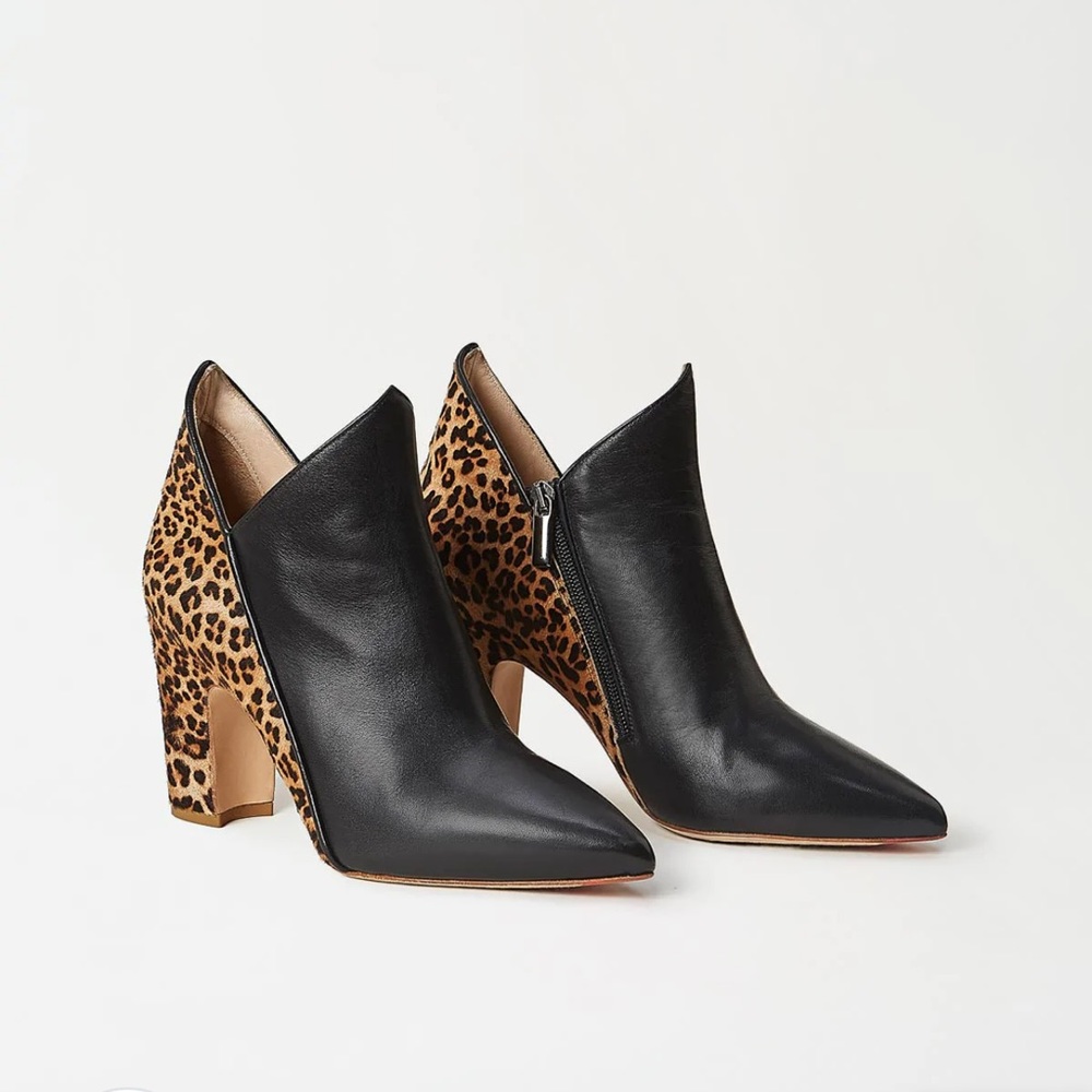 Mavette Luna Boot - black and leopard print